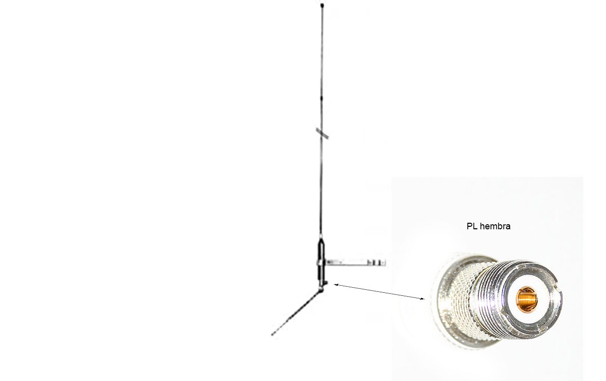 lemm mini-boomelemm antena cb balconera de fibra 1/4 onda. 