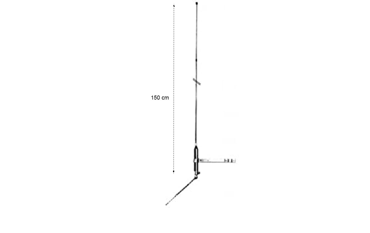 lemm mini-boomelemm antena cb 27 mhz balconera de fibra 1/4 onda.