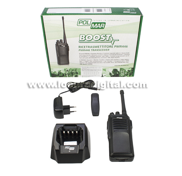 polmar boost walkie talkie pmr446 uso libre profesional 16 canales.