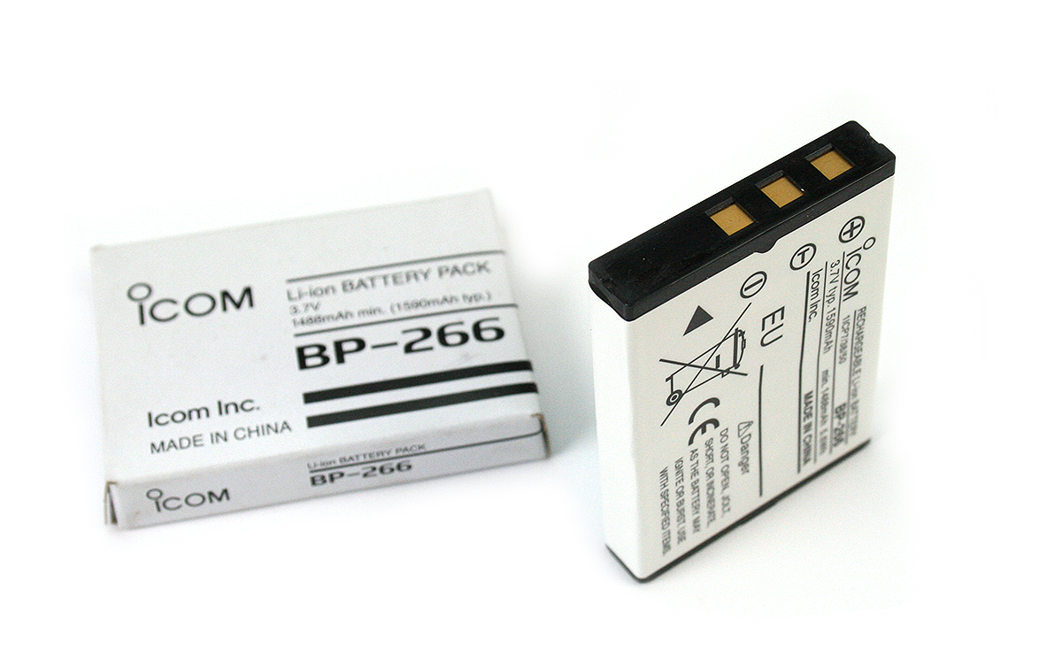 bp-266 icom batería original litio 3,7v, 1.590 mah para walkie ic-m33