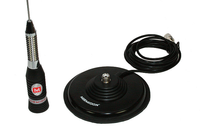 MIRMIDON BRAVO-150IMAN. CB Antenna, 27 Mhz, 148 cm   MIRMIDON BM-175. Magnetic base 175 mm.