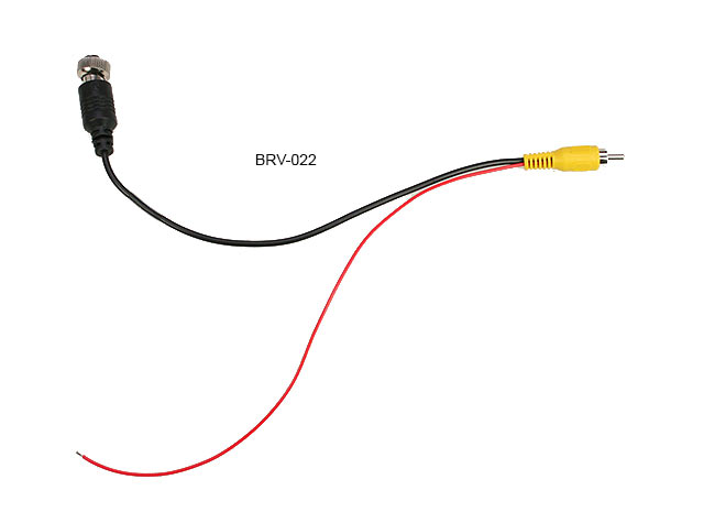 BRV022 BARRISTER Cable adaptación Conector 4 pins hembra a RCA Macho con alimentación para camaras grandes.