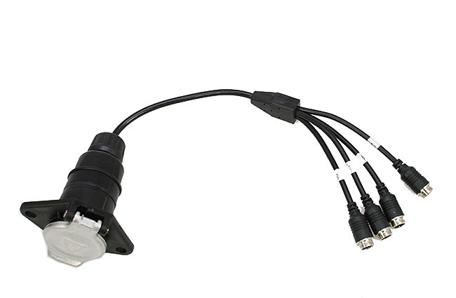 BRV 1025 Conector especial para remolques, con posibilidad de conectar 4 camaras.