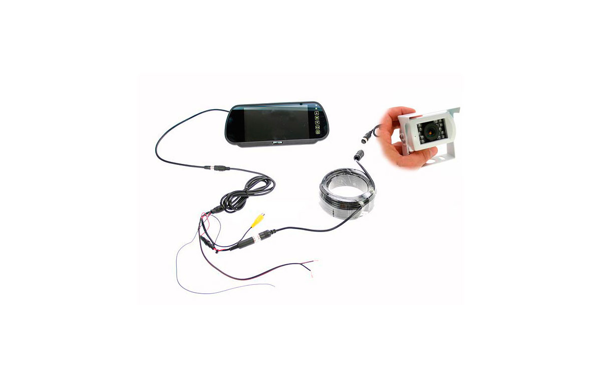 BRV-5 BRANCO BARRISTER retrovision System-Retrovisor Monitor 7 polegadas 1 câmera de visão Noturna. Cor Branco