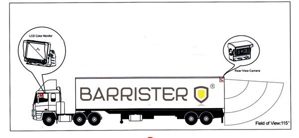 BARRISTER truck1 BRV7 caméra pour des man?uvres de recul 1 caméra   7 pouces remorques spéciales