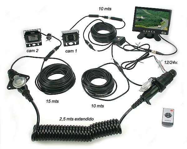 BRV7 TRUCK2 BARRISTER Camara para reversing maneuvers 1 CAMARA   Monitor 7 pulgadas ESPECIALES PARA REMOLQUES