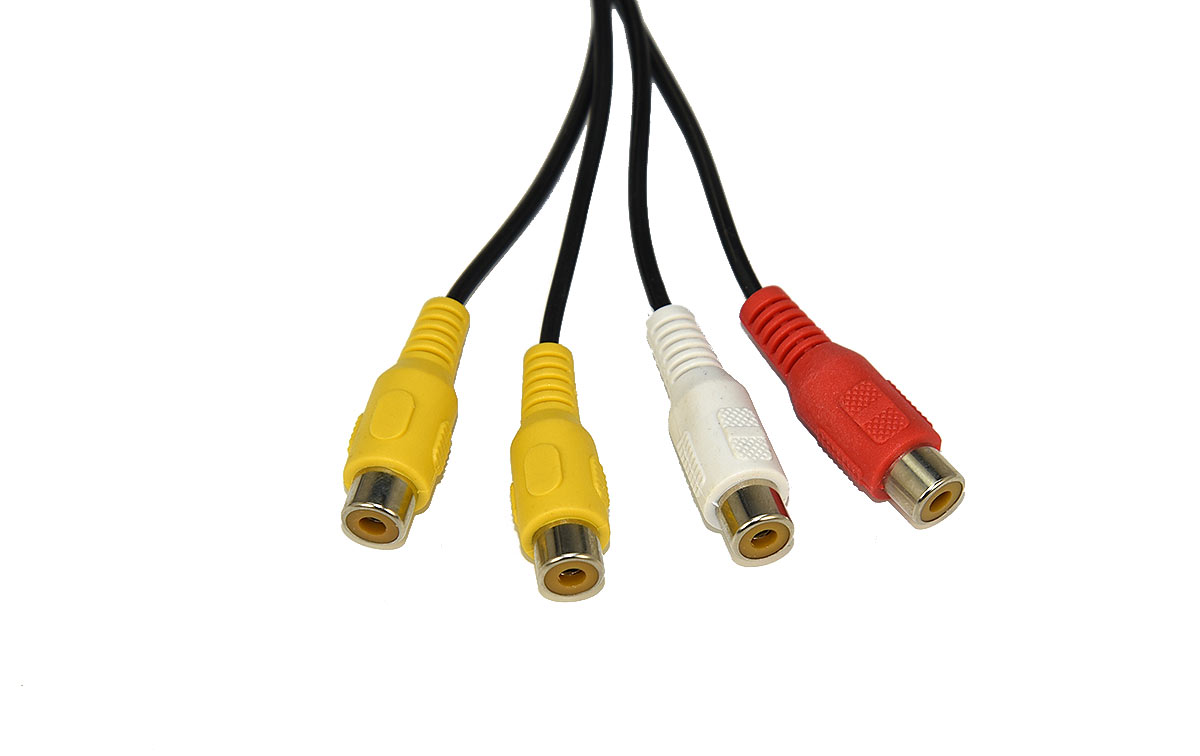 BRVC-540 Cable alimentación conexionados cámaras, monitor BRV-500, cable de alimentacion 12V cables conexion para 2 camaras RCA