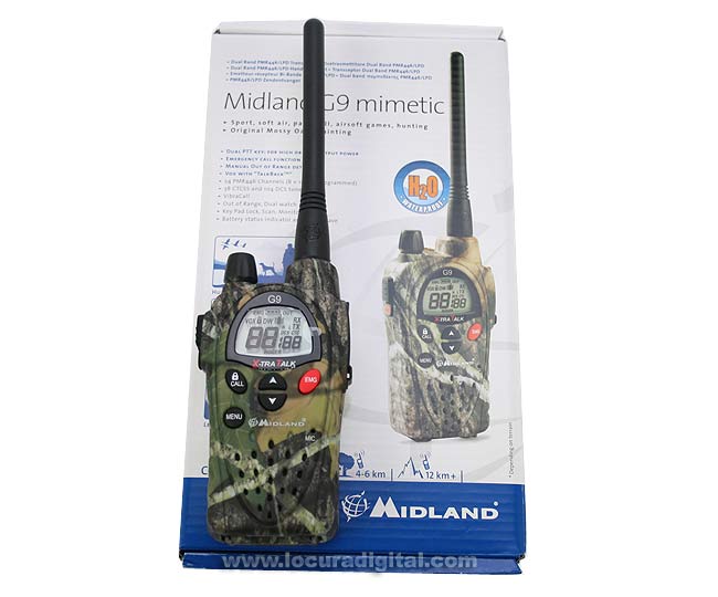 MIDLAND-G9 MIMETIC MIDLAND walkie uso libre PMR 446 !! NUEVO MODELO MIMETIZADO !!