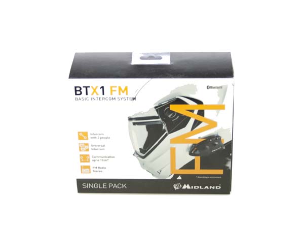 BTX1FMSINGLE MIDLAND manos libres-intercomunicador para moto bluetooth