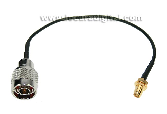 CAWIF0722 MIRMIDON cable RG174. 20 cms.N MACHO - SMA HEMBRA REVER