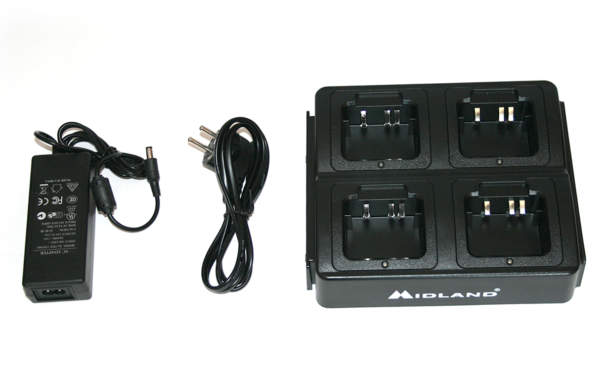 MIDLAND R02957 Cargador multiple 4 walkies para BR02 PRO Z, G10 PRO y G13