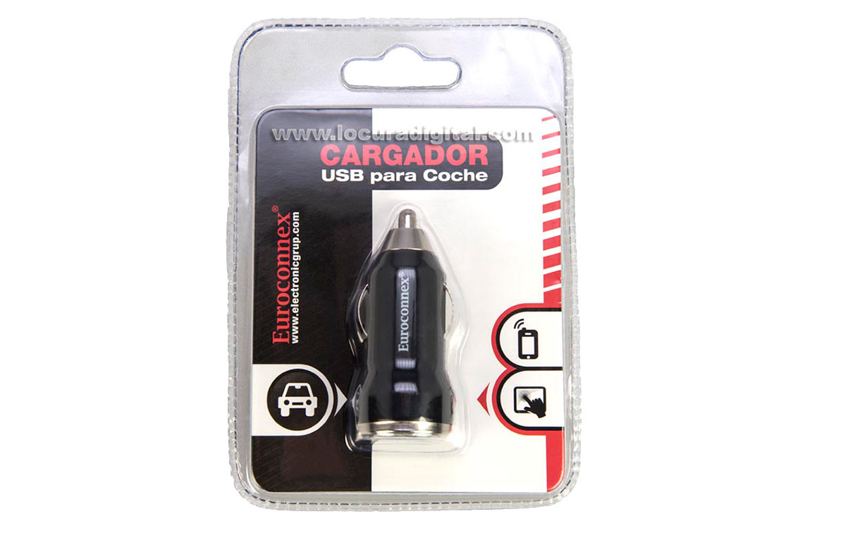 CARME2USB5V1A2A Cargador Mechero 2 USB. 2 salidas 5 volts.1 Amp y 2,1 Amp