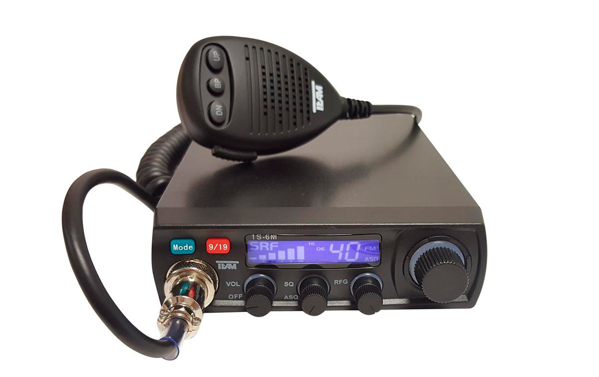 TEAM TS 6M Emisora CB 27 mhz 40 canales AM/FM. Emisora de facil manejo y utilizacion.