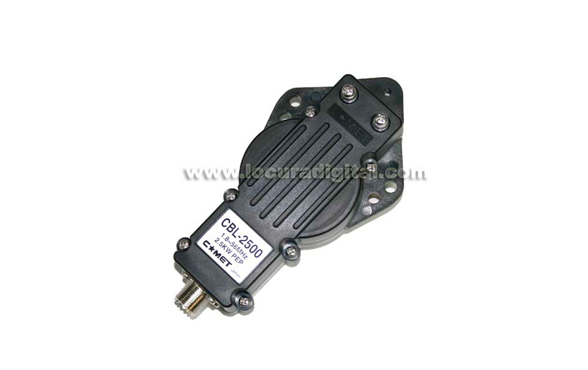 Incluye COMET CBL-2500 balum Impedancia 50 ohm Relación: 1:1 Conector PL Hembra Frequencia: 1.8 ? 56 MHz