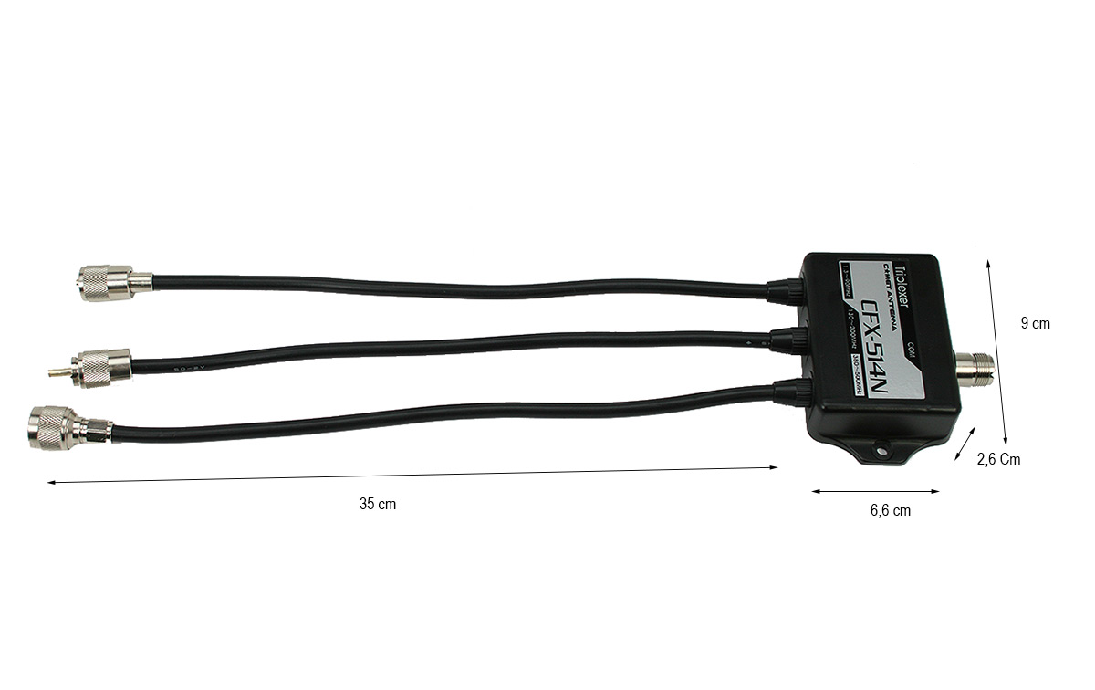 comet cfx-514n triplexor 3 salida1,3 - 90 /130 - 200/ 380-500 mhz