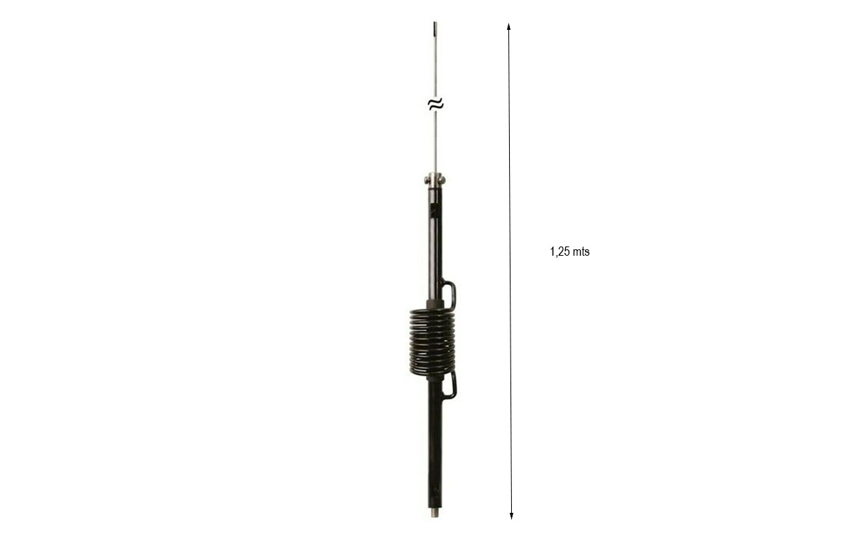 PROCOMM CH58-B Antena radiante movil CB27Mhz rosca 3/8 Longitud 125 cm