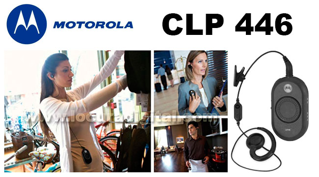 motorola clp446 walkie compacto de uso libre pmr446, tamaño reducido.