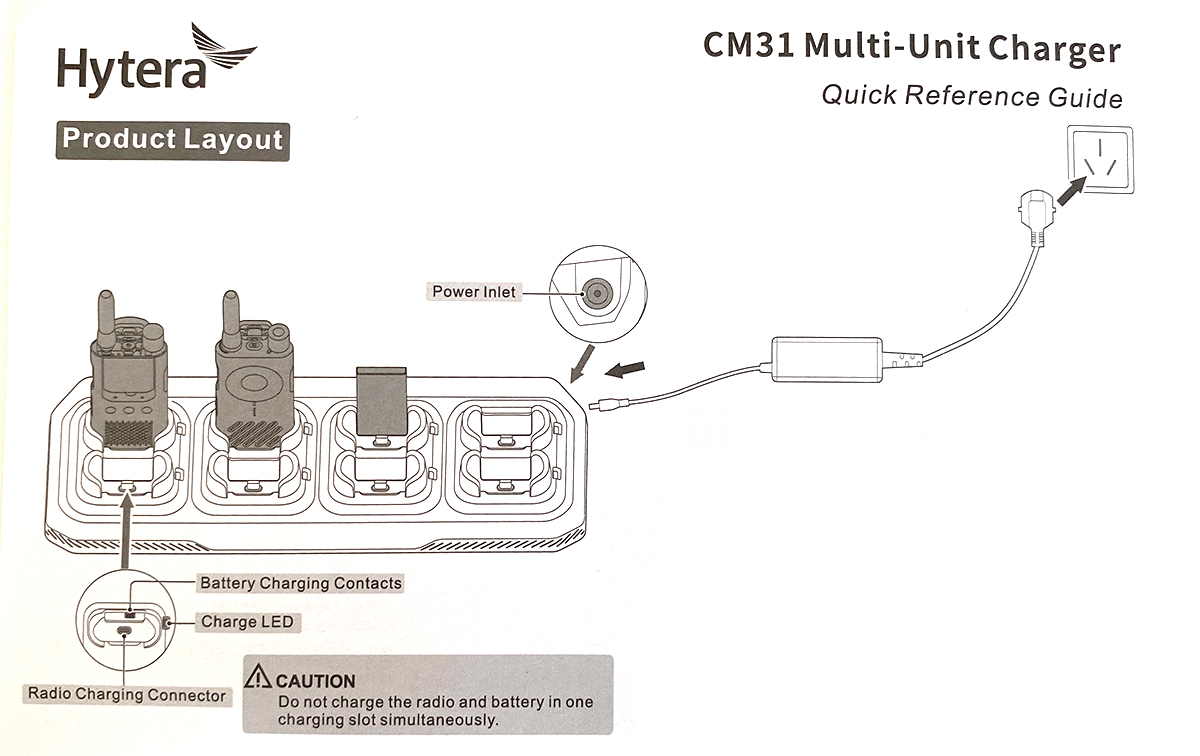 HYTERA CM31 Multicharger for 8 walkies for S1 and S1 PRO HYTERA CM31 Multicargador para 8 walkies para S1 y S1 PRO