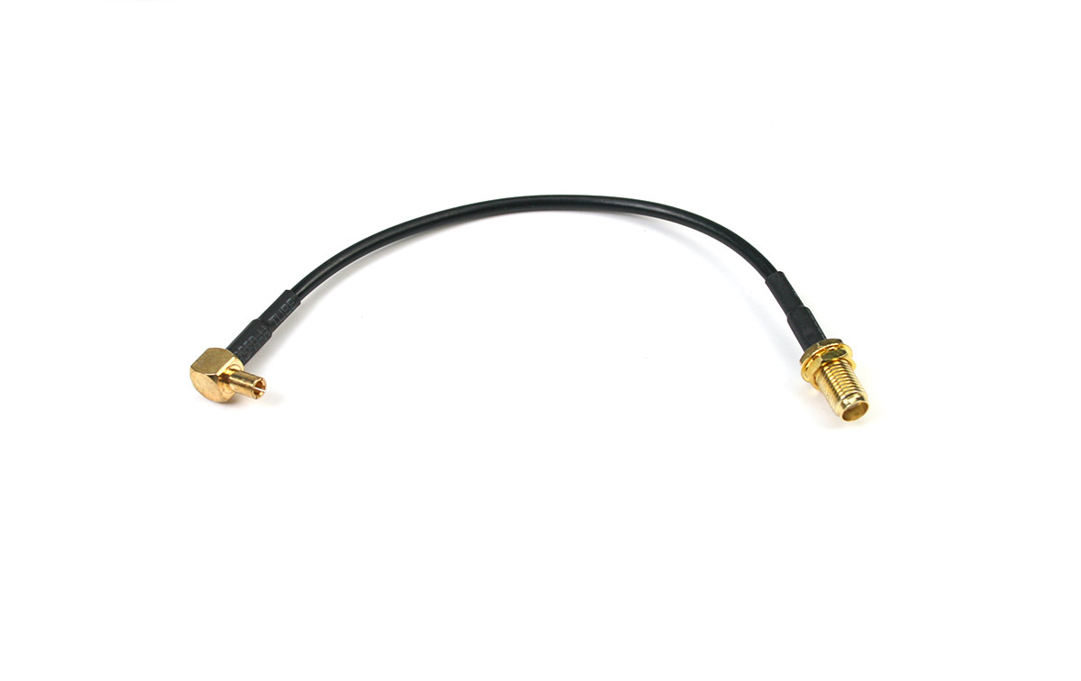 CON0744 Latiguillo cable 15 cms adaptador SMA Hembra TS9 Macho acodado
