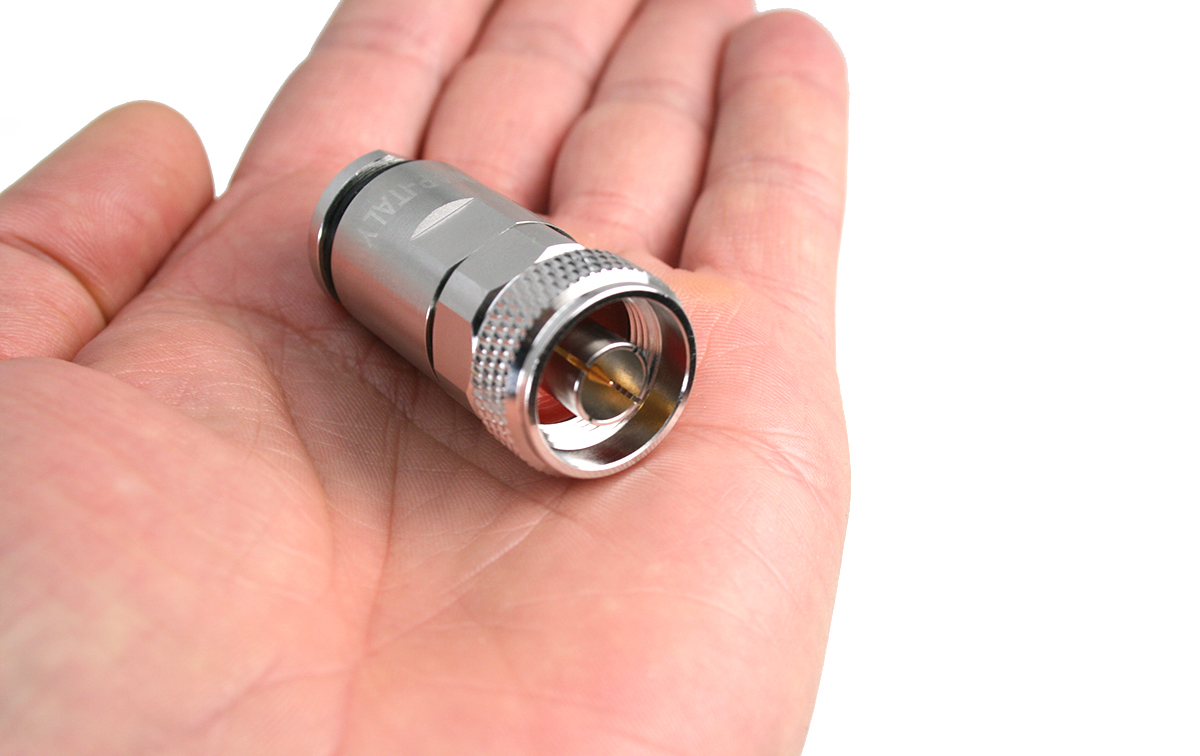 cómo instalar el conector de soldadura macho n para cable coaxial de 10 mm