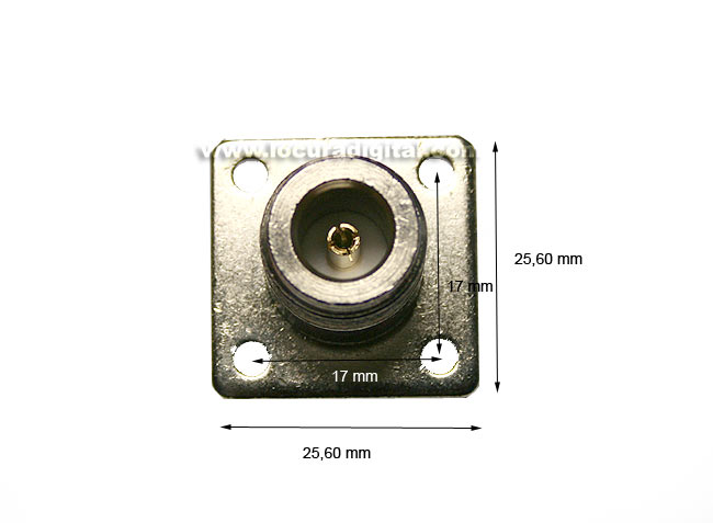 CON1435 Connecteur N femelle chassis, 4 vis de fixation