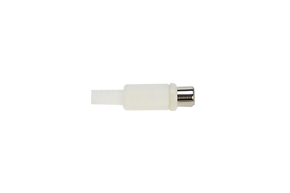 CON2073172 Conector RCA hembra aéreo. Cubierta de plástico color BLANCO