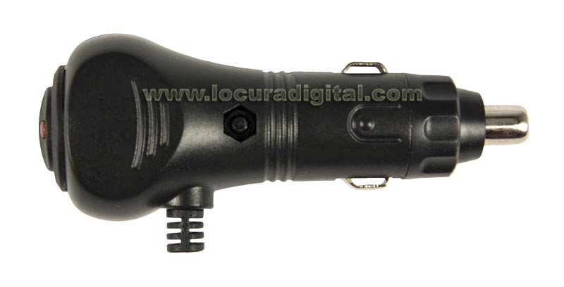 CONMECH3060 Conector de mechero acodado con fusible   led con interructor