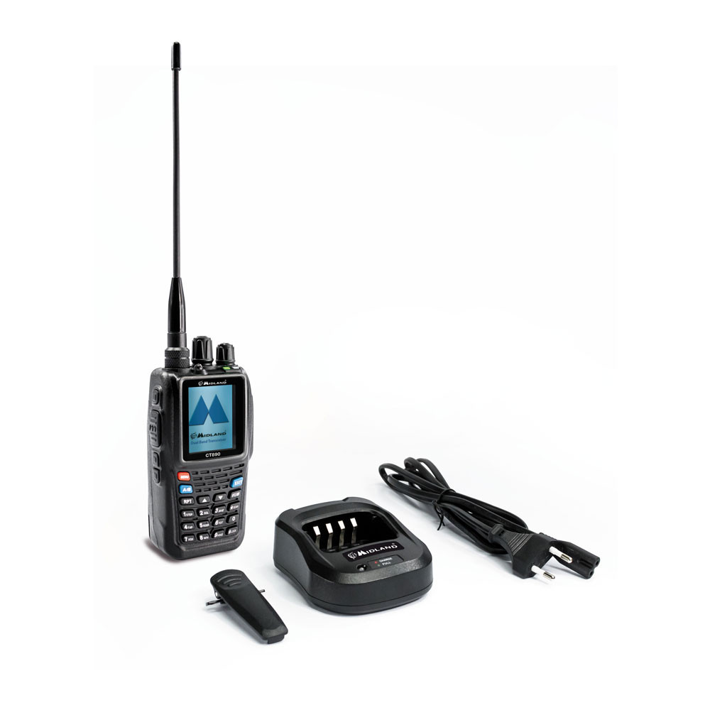 CT890 MIDLAND Walkie doble banda VHF 144 146, UHF 430 440 Mhz. 