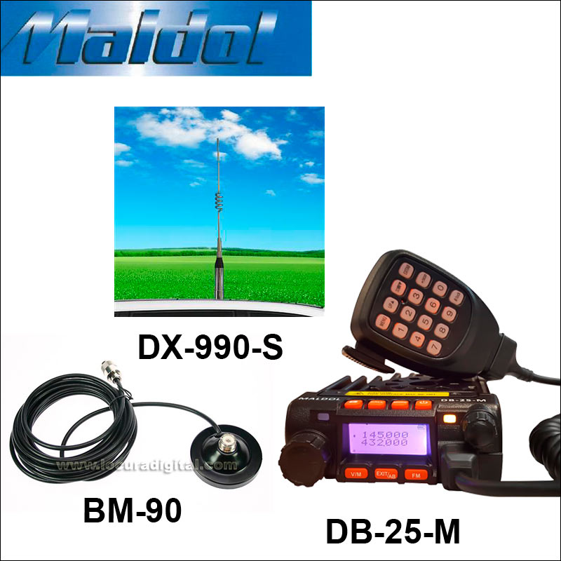 maldol db 25 m emisora bibanda vhf/uhf144/430 potencia 25w ultracompacta