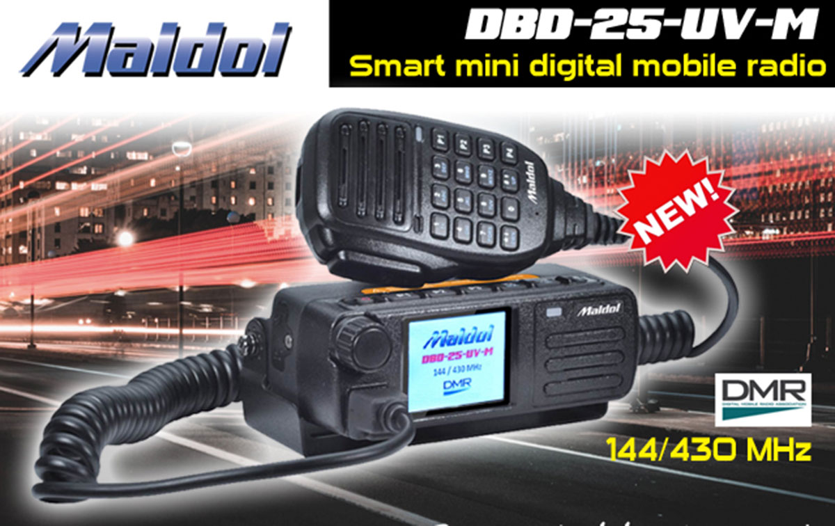 MALDOL DBD25 DMR Emisora bibanda Analogica y Digital VHF144 /UHF430Mhz