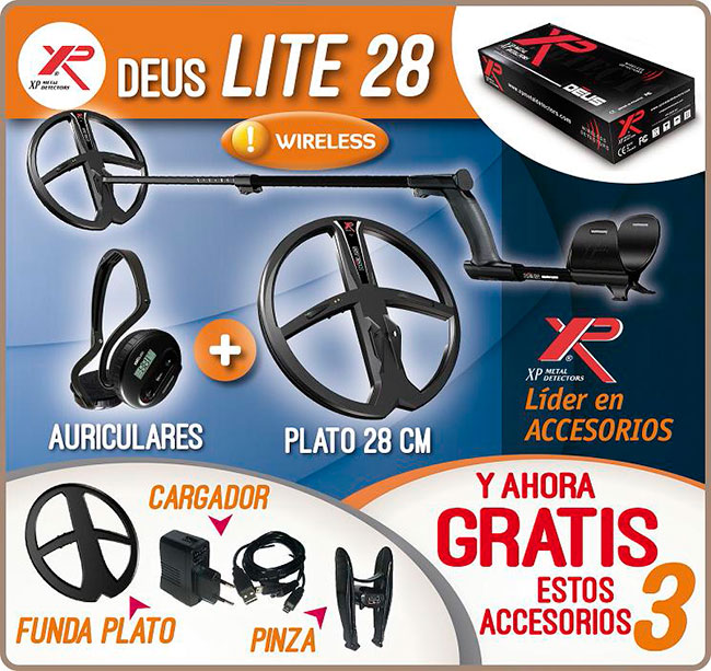 Deus XP LITE con auriculares y plato de 28 cm