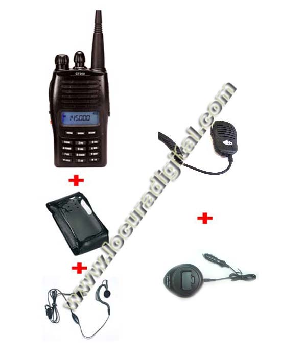 MIDLAND CT-210 VHF 144 mhz Handheld. 1 Handheld   Earphone   1 Cigarette-lighter adapter   1 Microphone