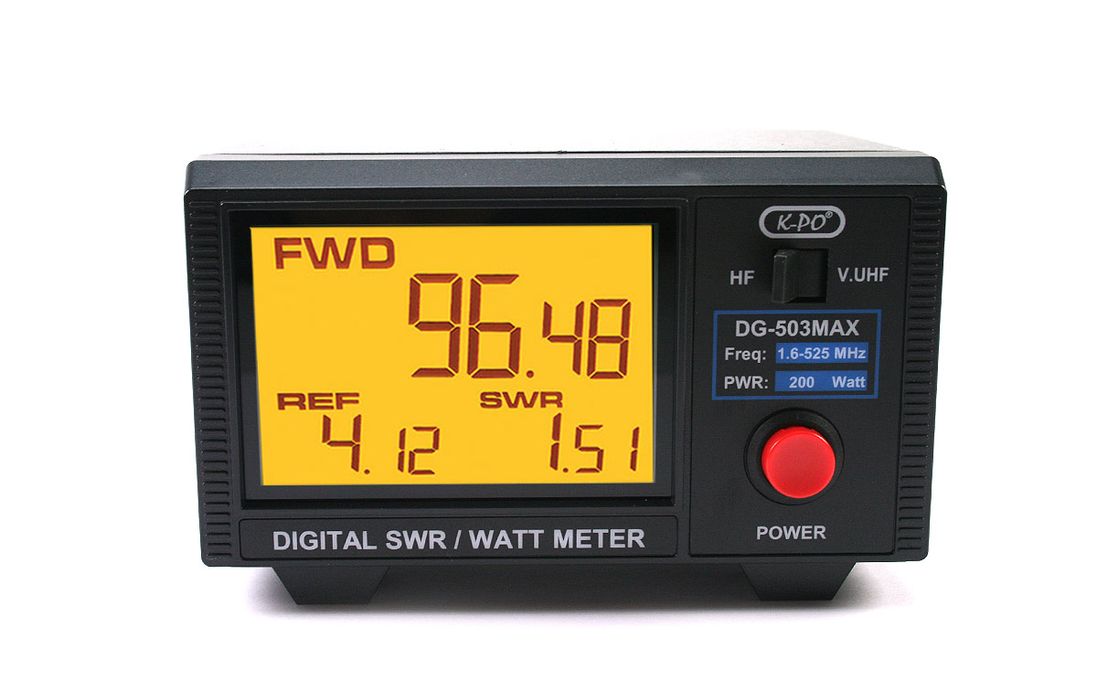 el k-po dg-503-max destaca como un medidor swr y watímetro digital de excelencia, diseñado para proporcionar mediciones precisas y fiables de potencia directa y potencia reflejada, junto con los valores de vswr. este dispositivo ha sido creado para satisfacer las demandas de los entusiastas y profesionales que buscan un instrumento de calidad en el ámbito de las comunicaciones.