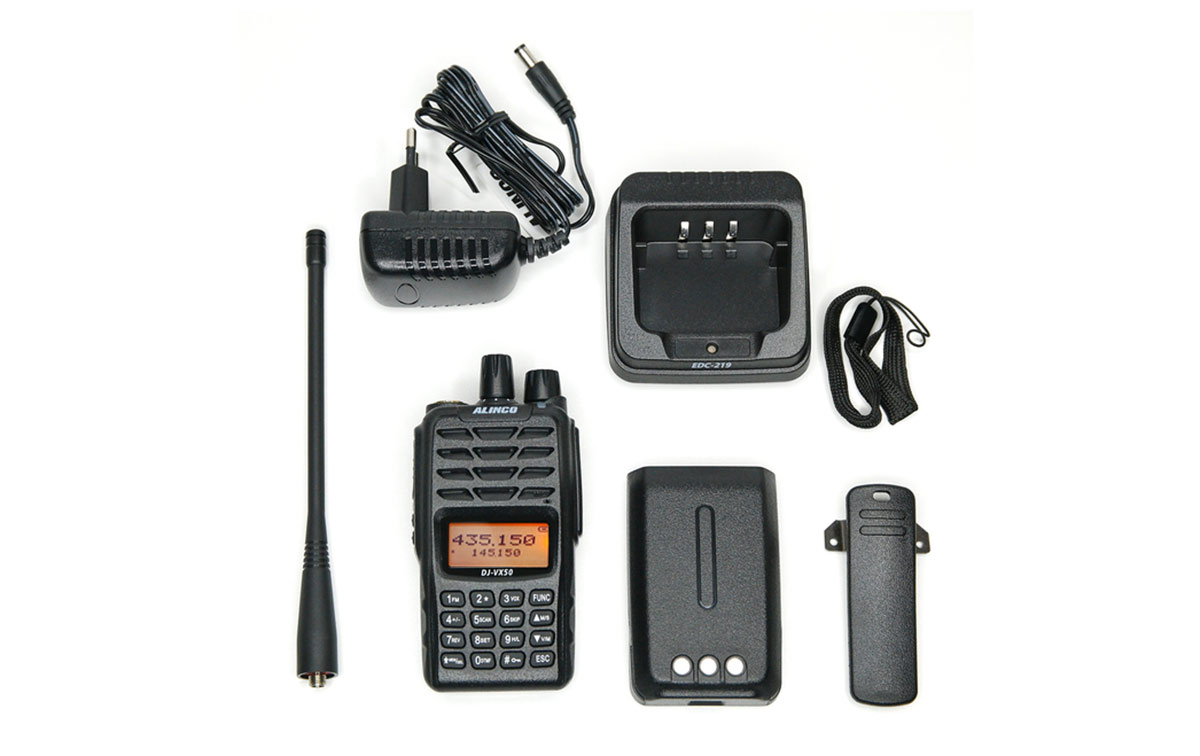 ALINCO DJ-VX-50E Walkie Talkie Bibanda VHF/UHF 144- 440 Mhz IP-67