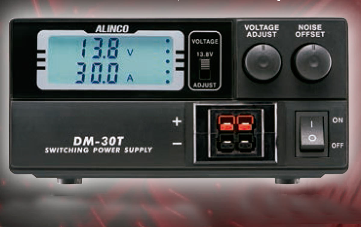 ALINCO DM30G Fuente alimentacion conmutada 25A. Regulable 9 a 15 voltios, con pantalla LCD, lectura de amperaje y voltage.