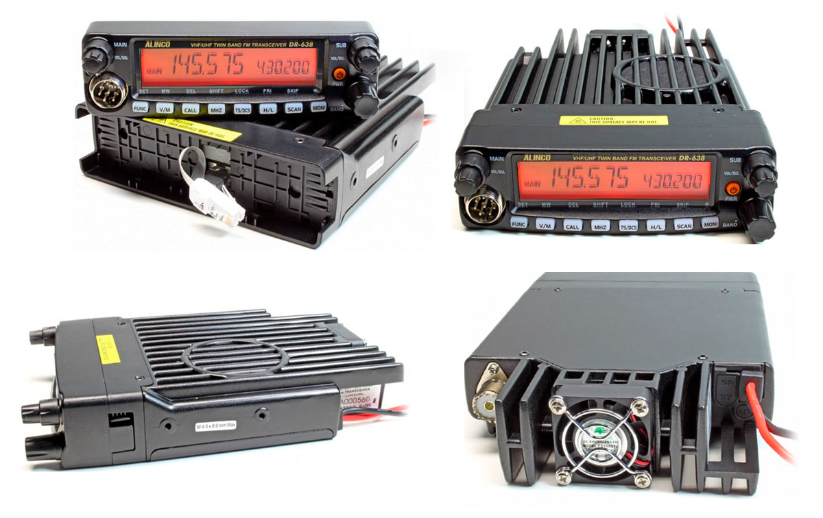 ALINCO DR-638H Emisora Bibanda 144/430 Mhz. Radio móvil amateur de doble banda de 2 m/70 cm. Potencia 50 watios, con caratula extraible (kit separacion EDS-28 no incluido ). 