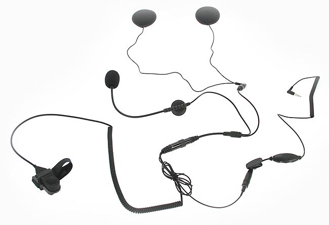 NAUZER KIM66-PHONE. Headset Boom Microphone Kit for use with open helmet. For mobile phone IPHONE, BLACKBERRY, ETC.