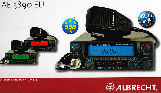 5890EU ALBRECHT AE-CB RADIO 27 MHZ WITH SIDE BANDS! AM / FM / USB / LSB! VALID FOR EUROPE