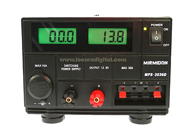 MPS3036D MIRMIDON Fuente de Alimentación digital conmutada 13,8 volts. 30 Amp.