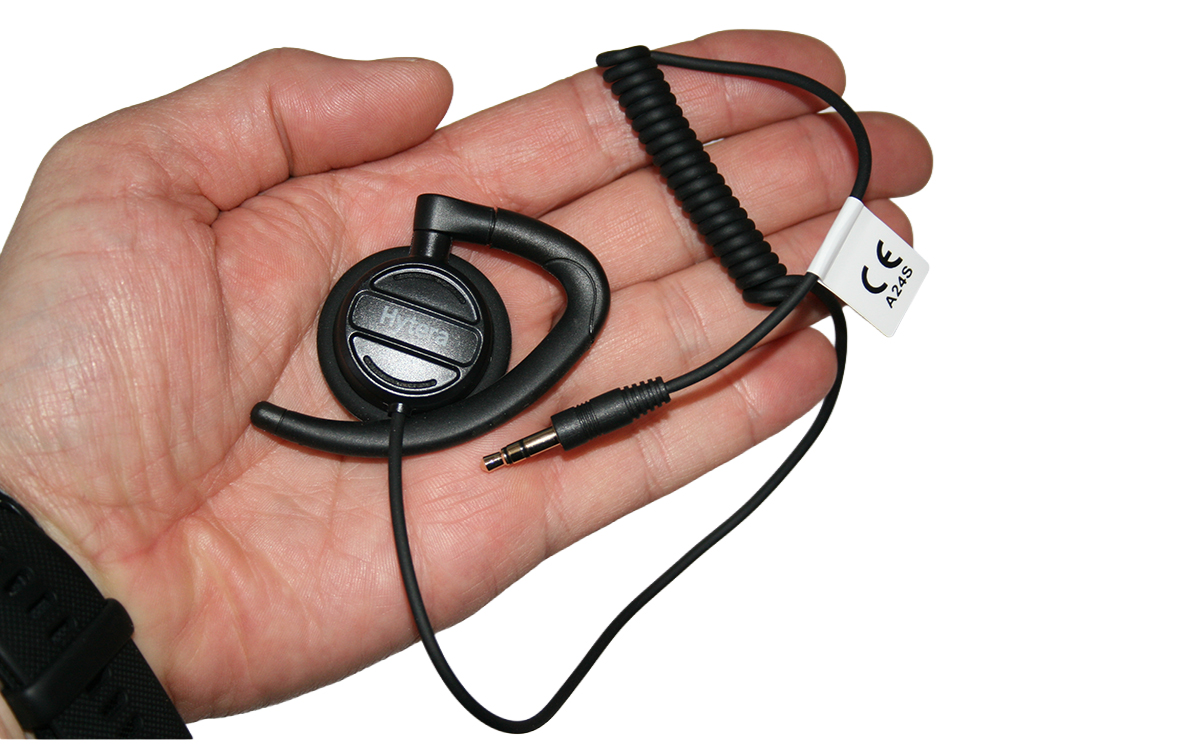 Fones de ouvido HYTERA EH-02 com alto-falante grande. Conector de 3,5 mm. HYTERA EH-02 auricular con altavoz grande. Jack 3,5 mm.