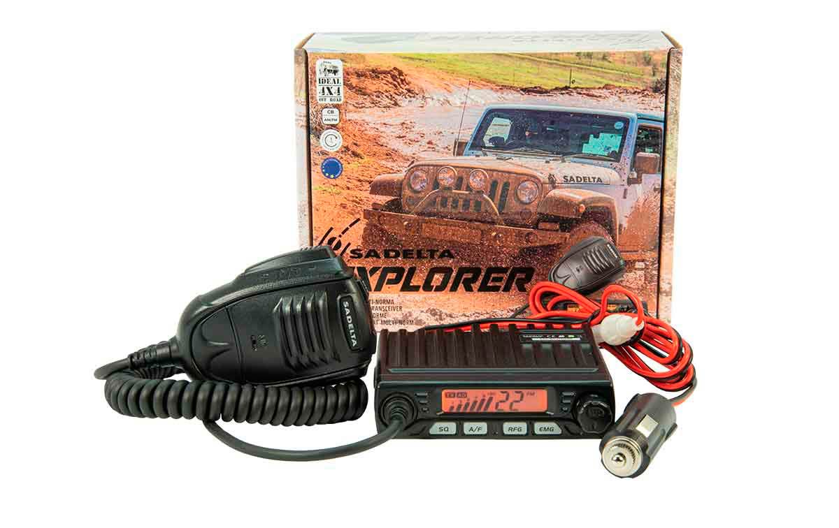 sadelta explorer-27 emisora mini cb 27 mhz canales 40 am/fm conector de mechero 12 voltios