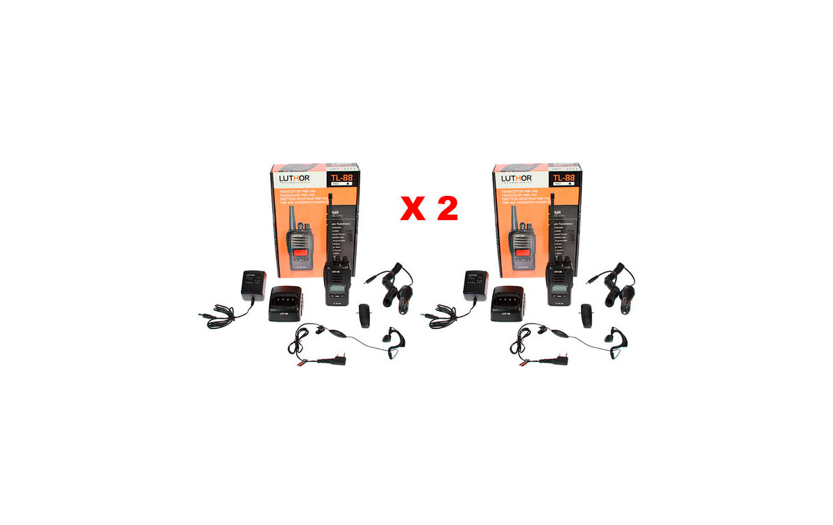 TL-88 PACK DEUX KIT2 WALKIE PMR GRATUIT USAGE PROFESSIONNEL SANS LICENCE 446   2 Pinganillo CADEAU