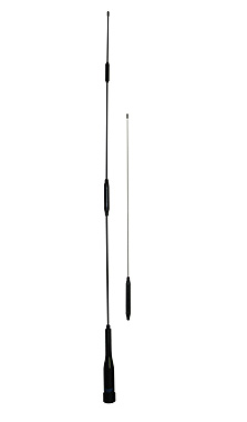 SG-7900 dual-band mobile antenna HOXIN COLOR BLACK VHF-UHF (144/430 MHz.). High-gain high performance, length 158 cms. Gain: 5 dB, VHF / UHF 7.6 dB ".