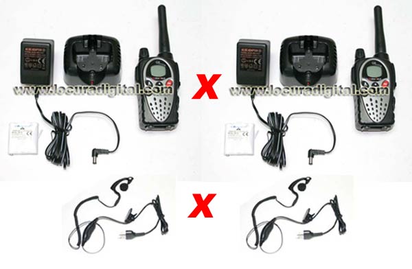 MIDLAND G8 KITX 2 WALKIES 2 X PINGANILLOS PIN-19S. Walkie talkie de uso libre PMR446 !!