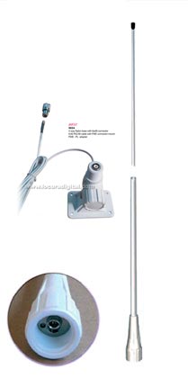 FASTFIT-25-VHF KIT1 BASE FASTFIT BANTEN Antena Marina Nautica Fibra Vidrio VHF 156-162 Mhz.6 dB.2,5 mt.