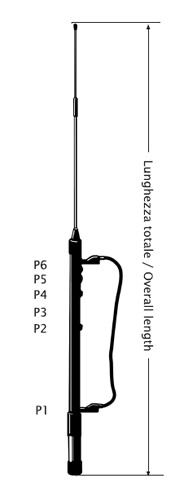 Marque-HOXIN HV6 HOXIN HF Antenne 8 bandes de 70 cm 2/6/10/15/20/40/80 mts.