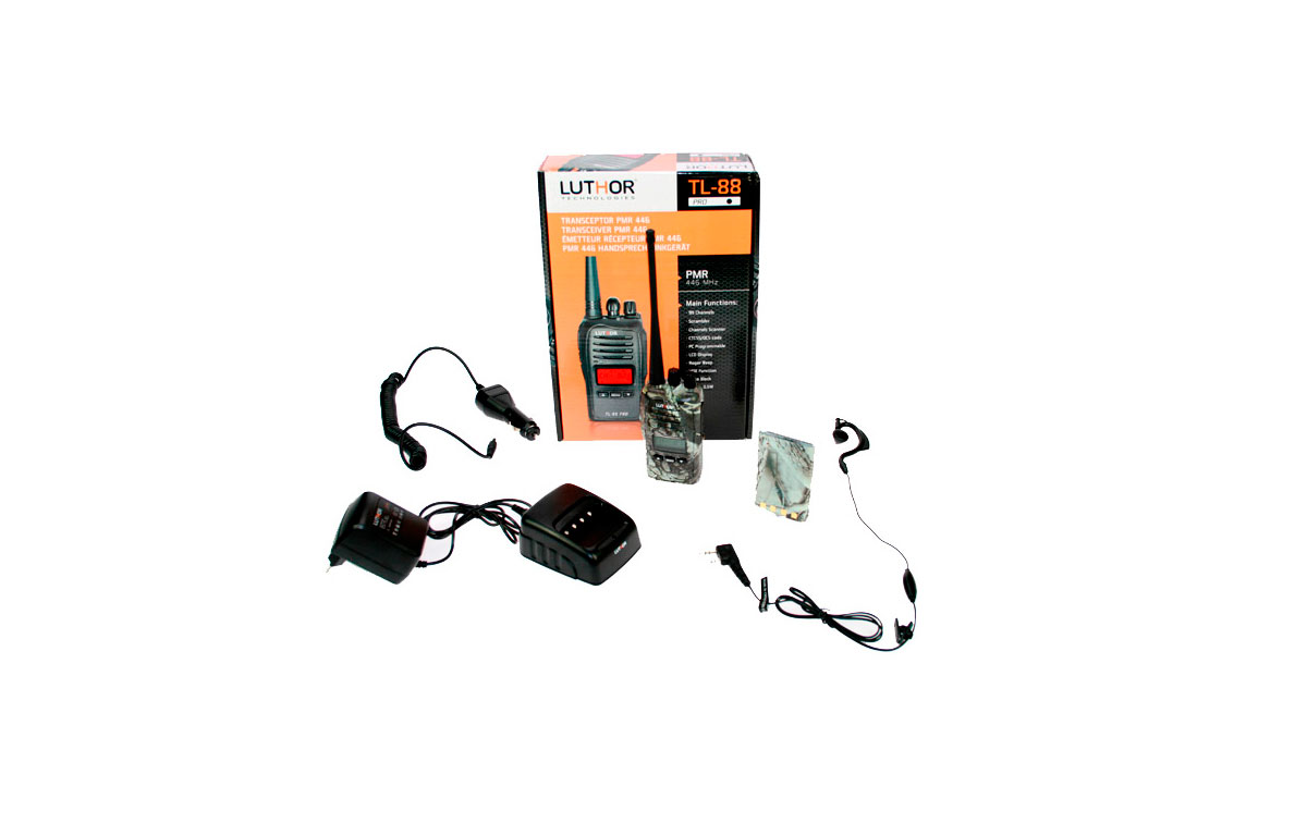 TL-88- ELITE KIT1 WALKIE MIMETIZADO TONOS GRISES DE USO LIBRE SIN LICENCIA PMR 446   REGALO DE 2 PINGANILLOS !! NUEVO MODELO !!