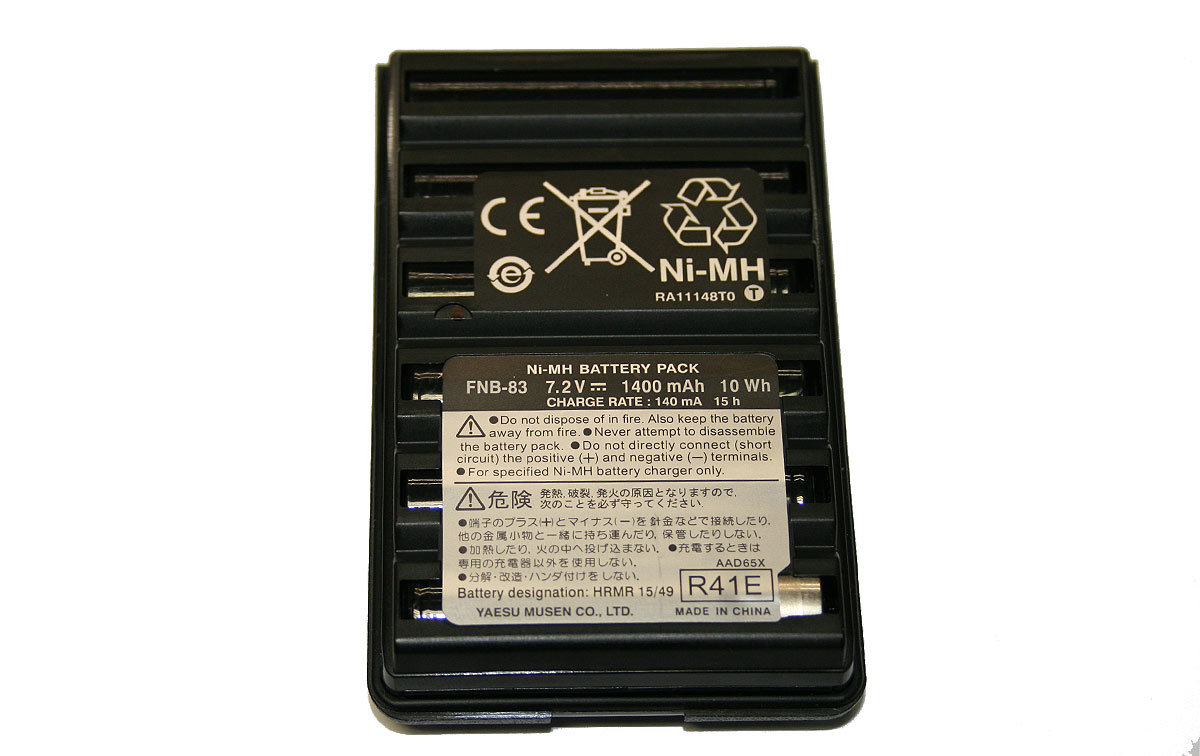 FNB-83 Batería ORIGINAL YAESU Ni-Mh 7,2 V/1400 mAh. para walkie YAESU VX-110/VX-150/FT-60/ VX-120 / VX-170/VX-146/VX-246