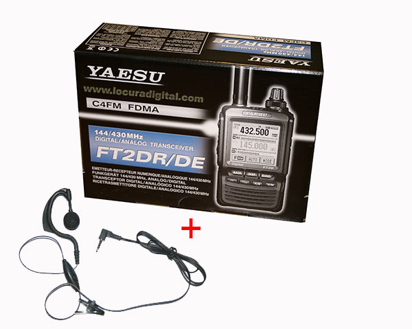 yaesu ft 2de walkie talkie bibanda vhf/uhf regalo pinganillo pin 19y