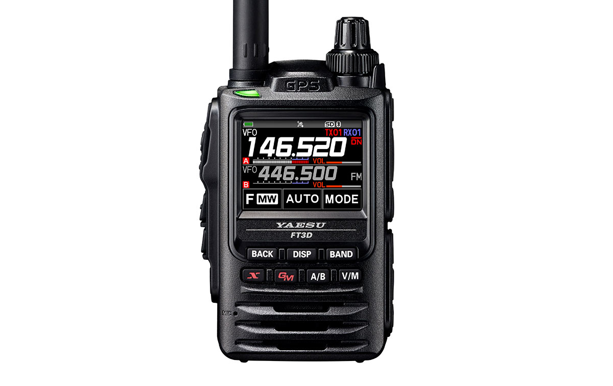 Yaesu FT-3DE Walkie talkie bibanda144 VHF/ 430 UHF, walkies digital FM compacto con pantalla tactil Y TFT a todo color de lata resolucion, alta visibilidad y operabilidad con doble recepcion simultanea.
